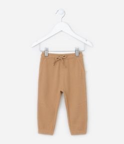 Calça Jogger Infantil Texturizada - Tam 0 a 18 meses