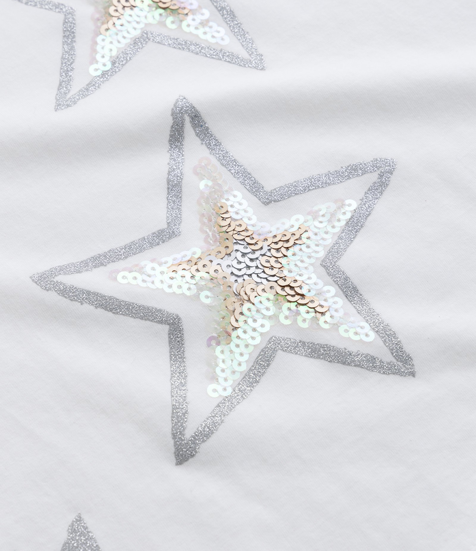 Blusa Cropped Infantil com Estampa de Estrelas - Tam 5 a 14 Anos Branco Neve 4