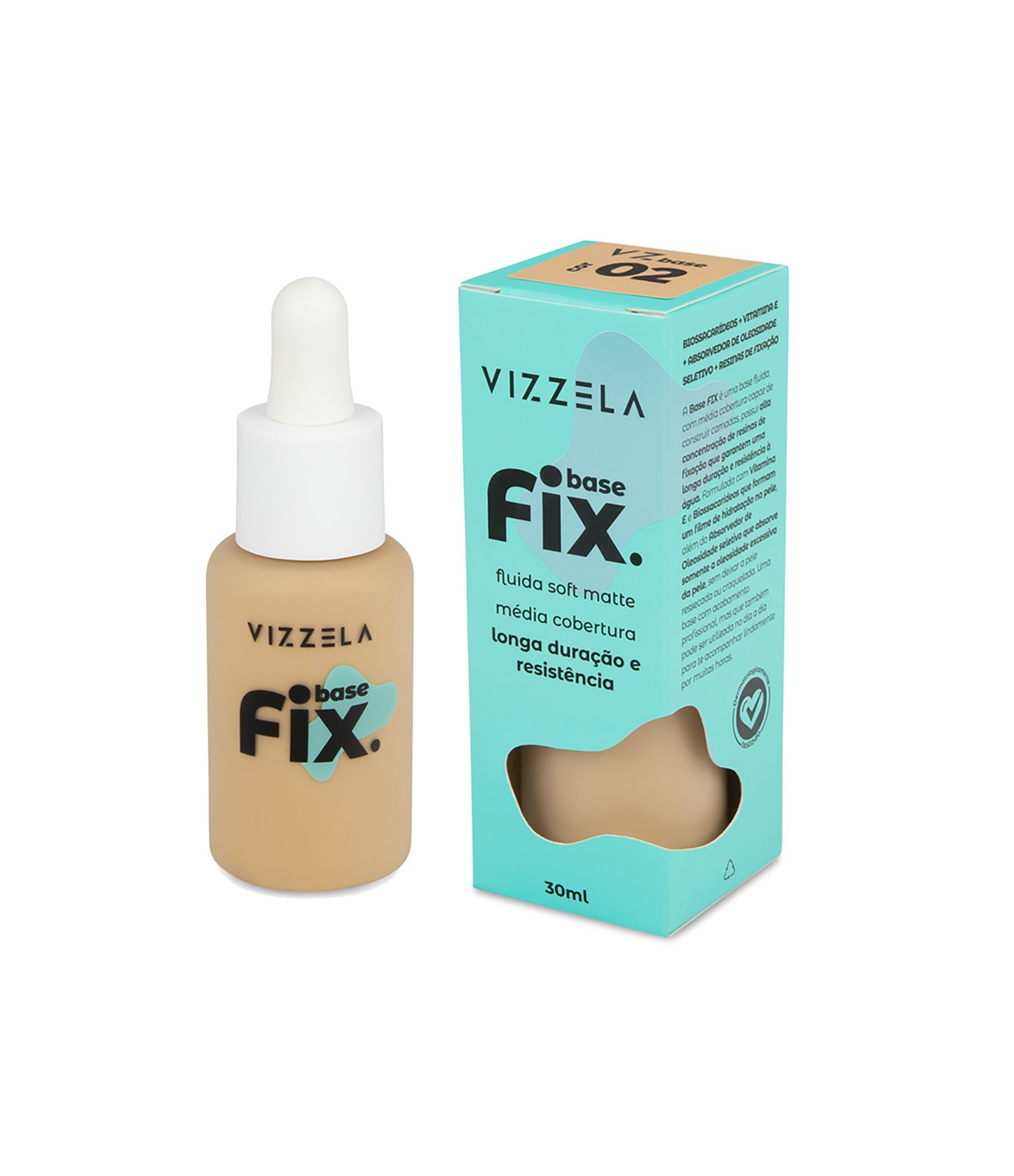 Base Líquida Fix Vizzela  Cor 2 1