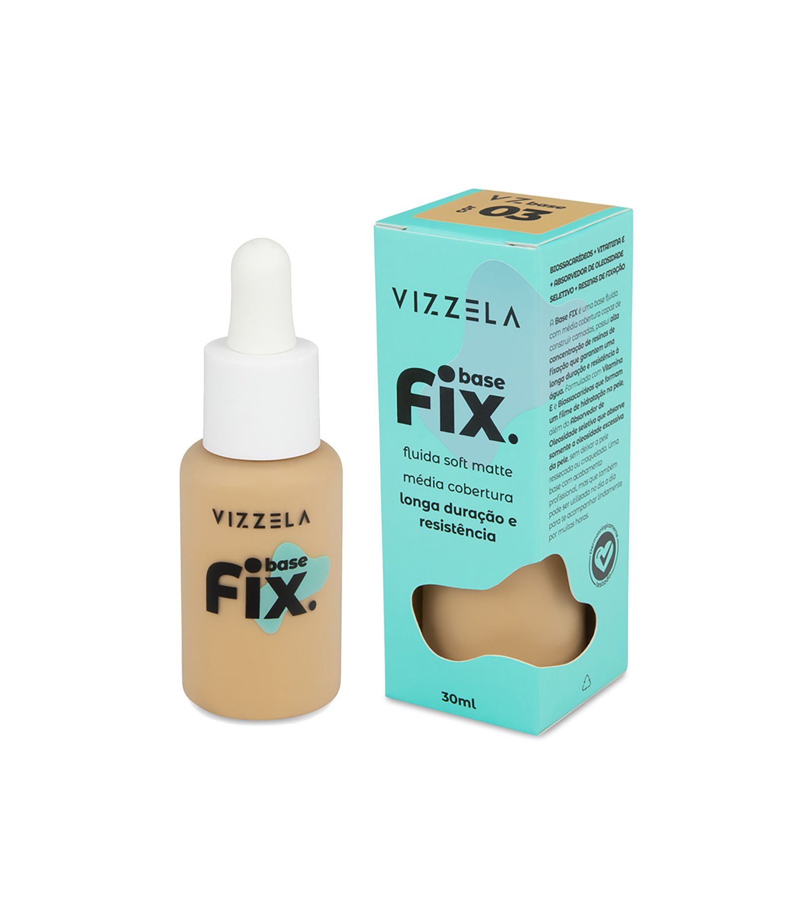 Base Líquida Fix Vizzela  Cor 3 2