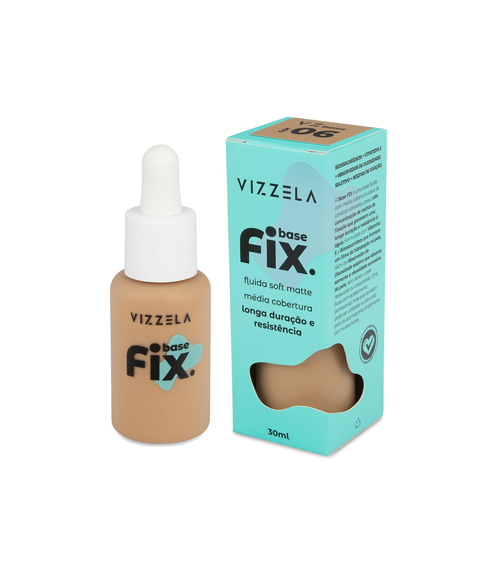 Base Líquida Fix Vizzela  Cor 6 1