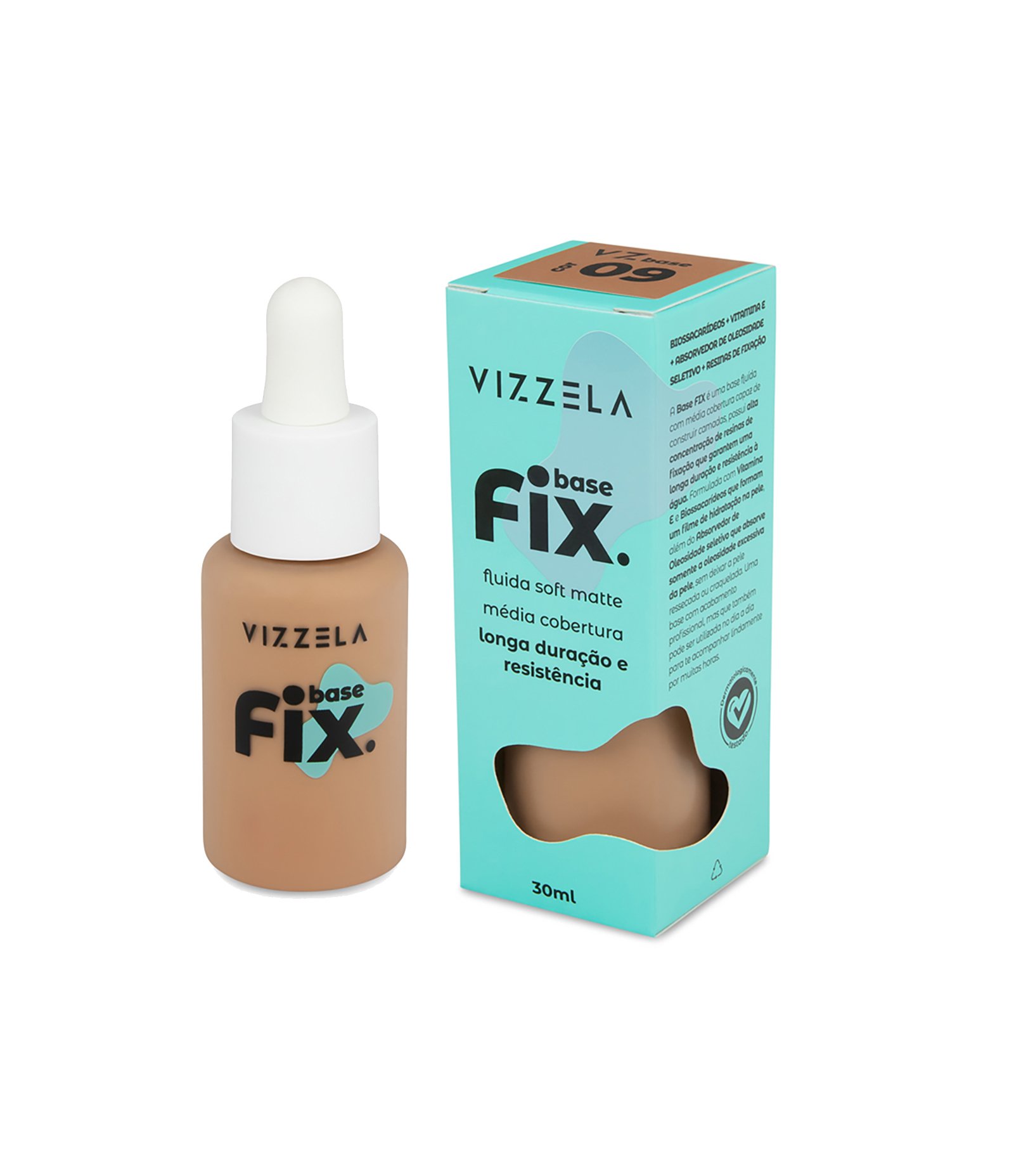 Base Líquida Fix Vizzela  Cor 9 2