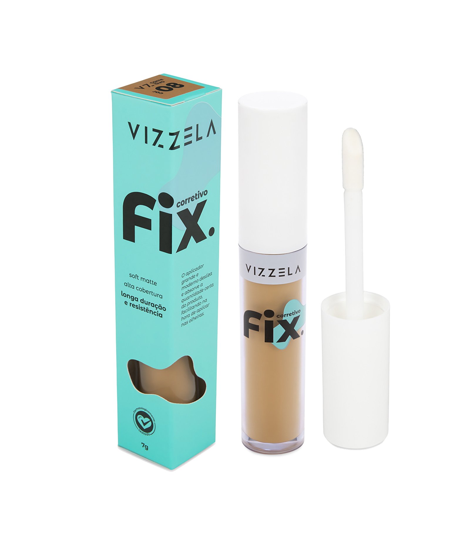 Corretivo Líquido Fix Vizzela  Cor 8 2