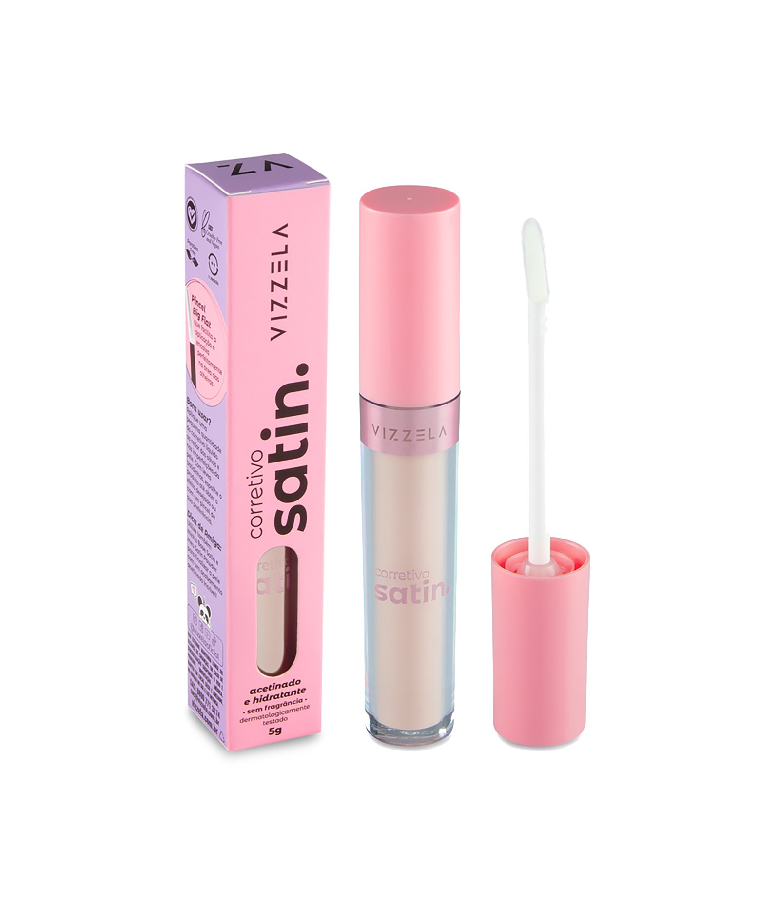 Corretivo Líquido Satin Vizzela Cor 1 2