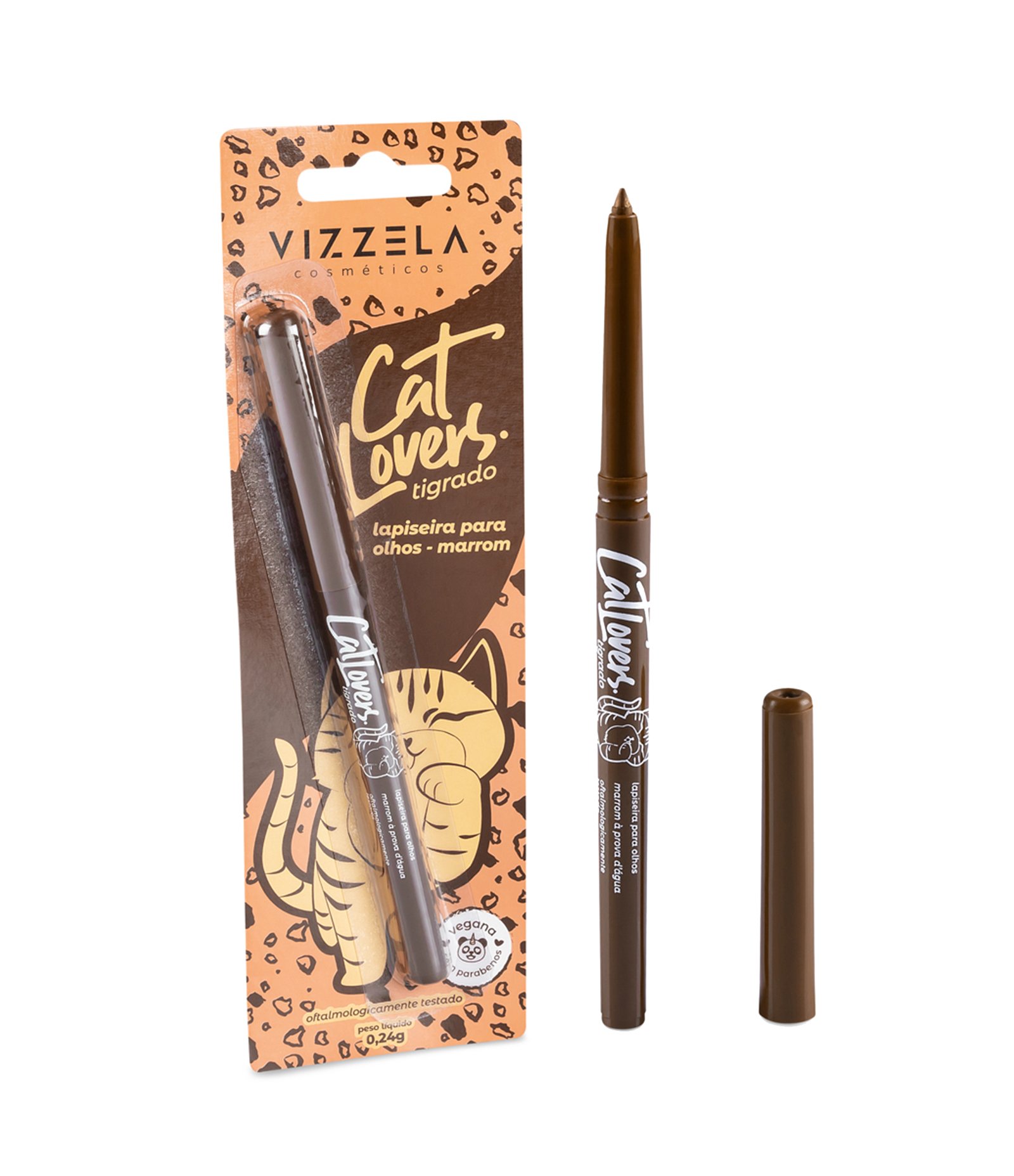 Lapiseira para Olhos Cat Lovers Vizzela Marrom 2