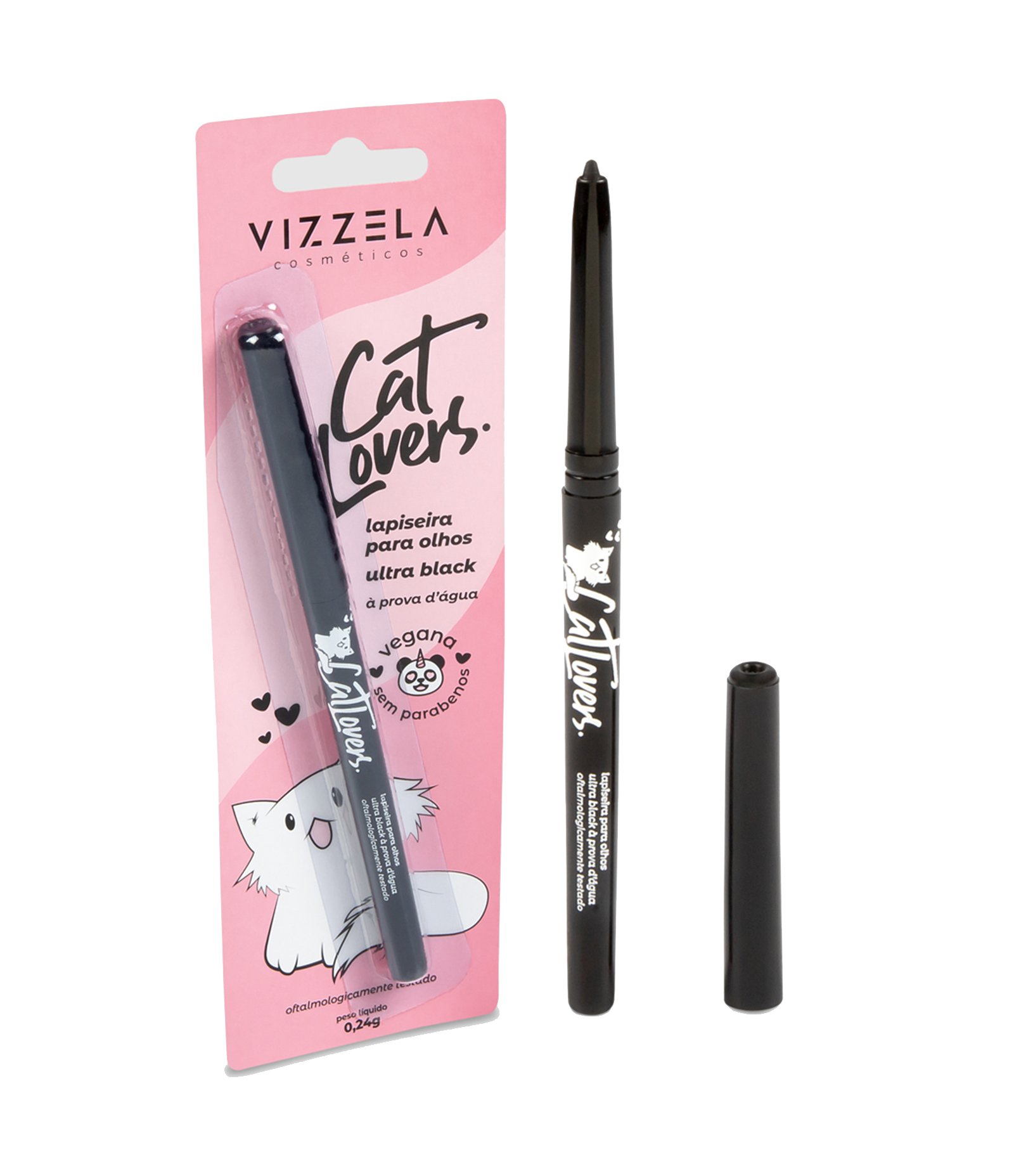 Lapiseira para Olhos Cat Lovers Vizzela Preto 2