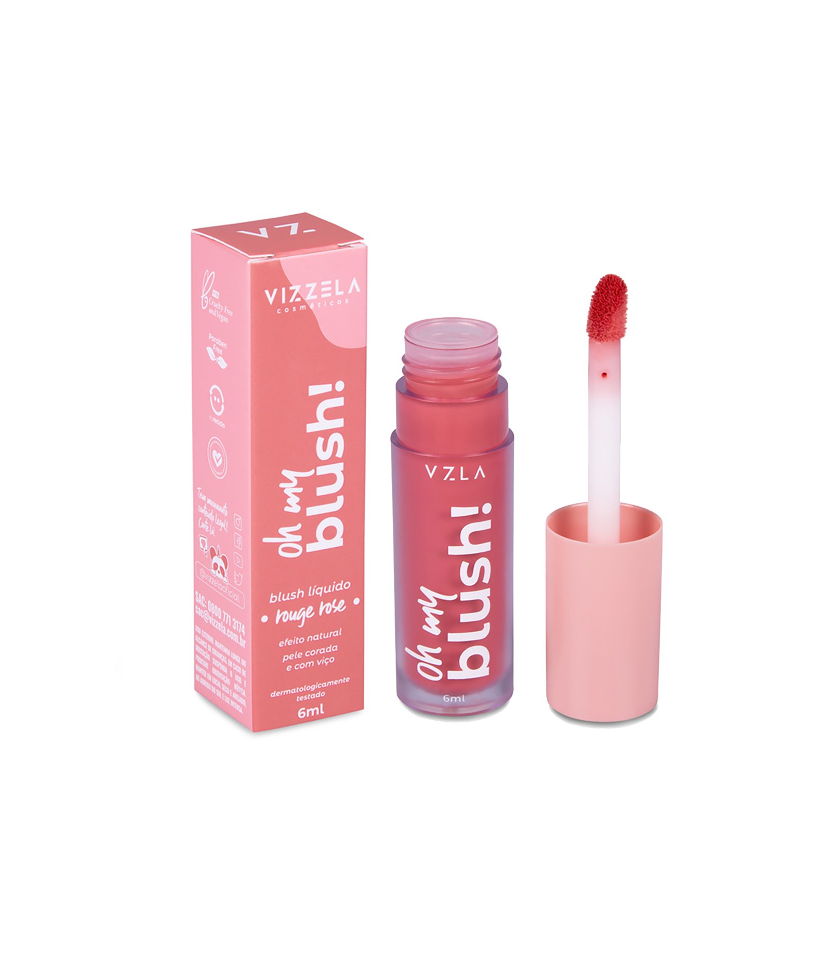 Oh My Blush Líquidos Vizzela Baby Glow Rouge Rose 2