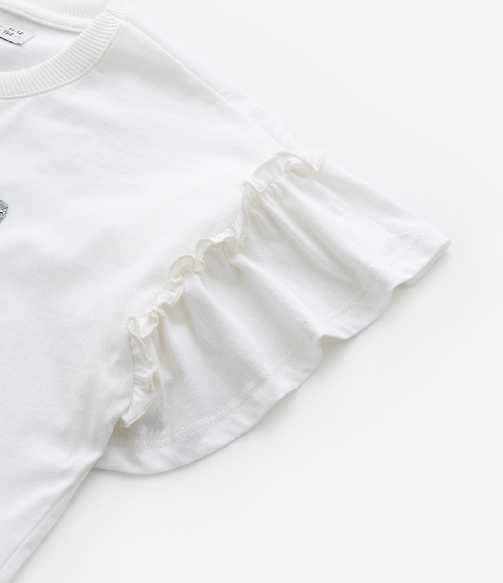 Camiseta Curta Infantil com Estampa de Borboleta - Tam 5 a 14 anos Branco Neve 4