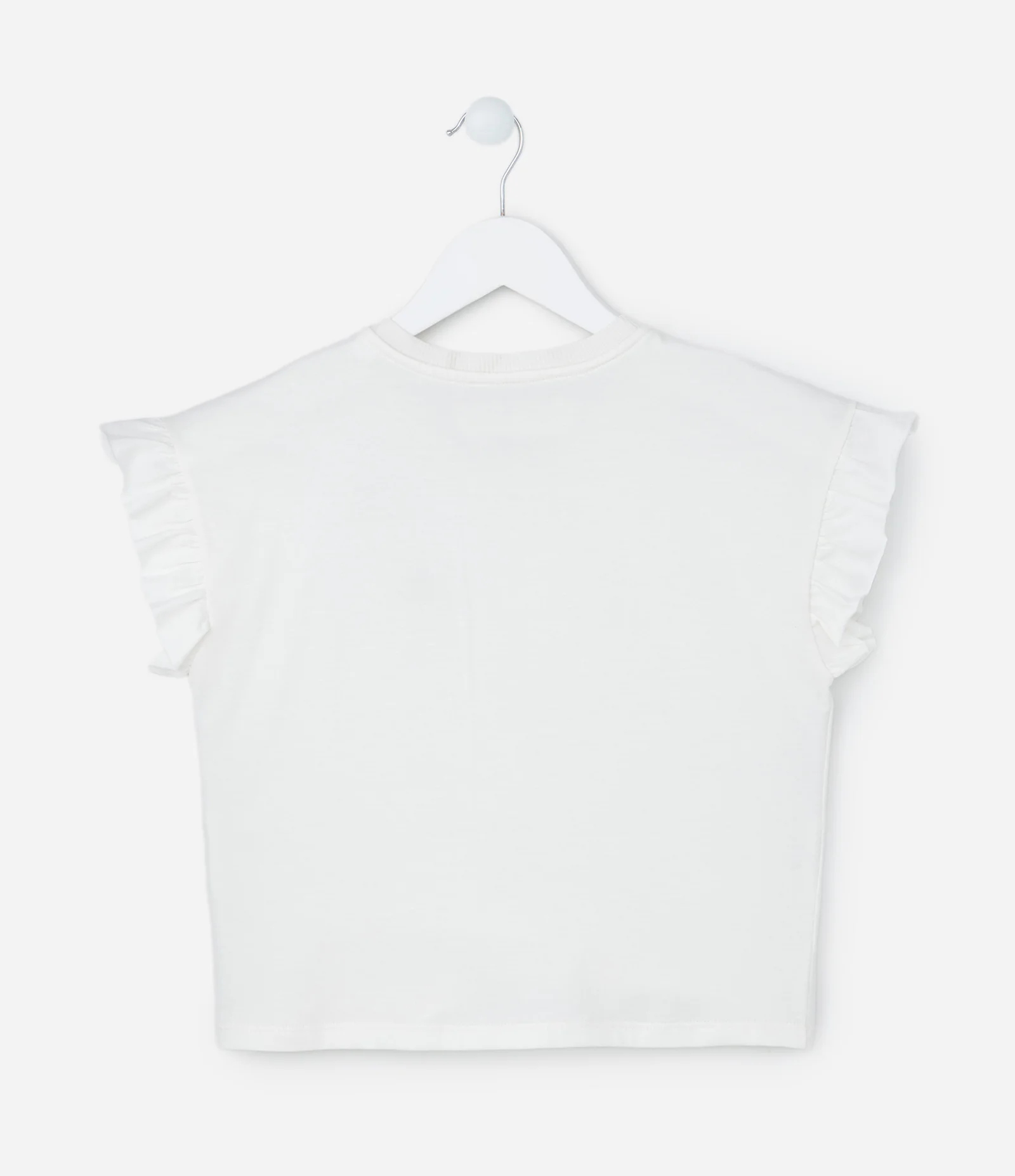 Blusa Infantil com Bordado de Florzinhas e Babados - Tam 5 a 14 Anos Branco 2