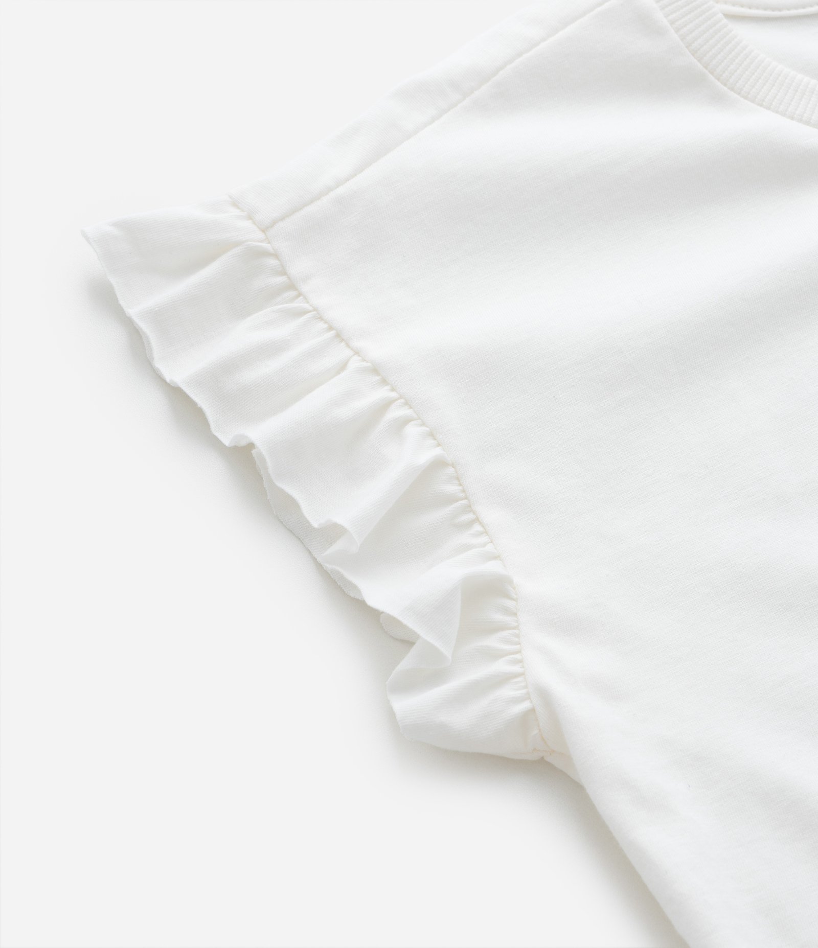 Blusa Infantil com Bordado de Florzinhas e Babados - Tam 5 a 14 Anos Branco 3