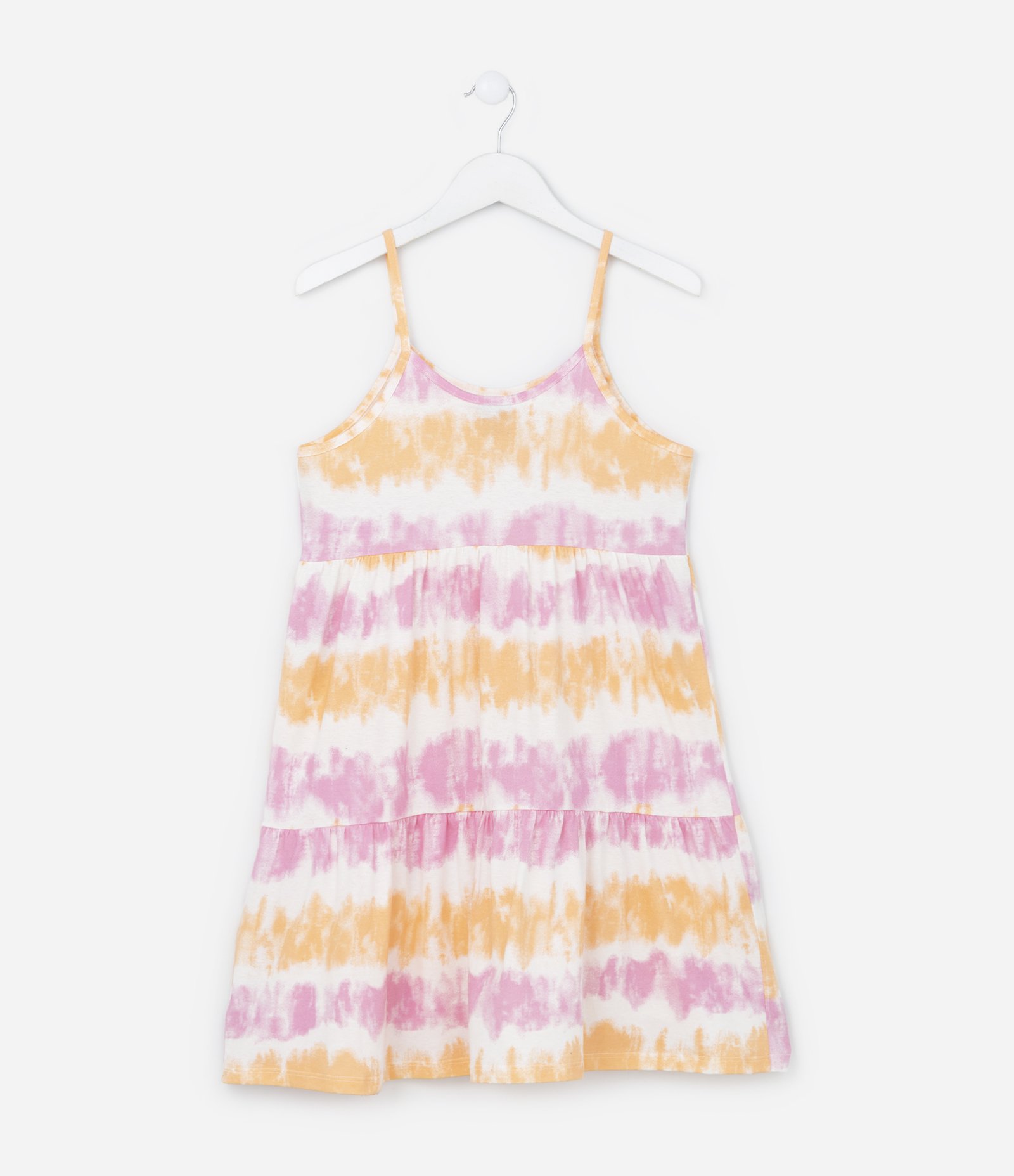 Vestido Infantil com Estampa Tie Dye - Tam 5 a 14 Anos Multicores 2