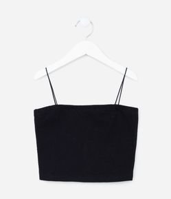 Regata Infantil Canelada com Alças Finas - Tam 7 a 14 Anos