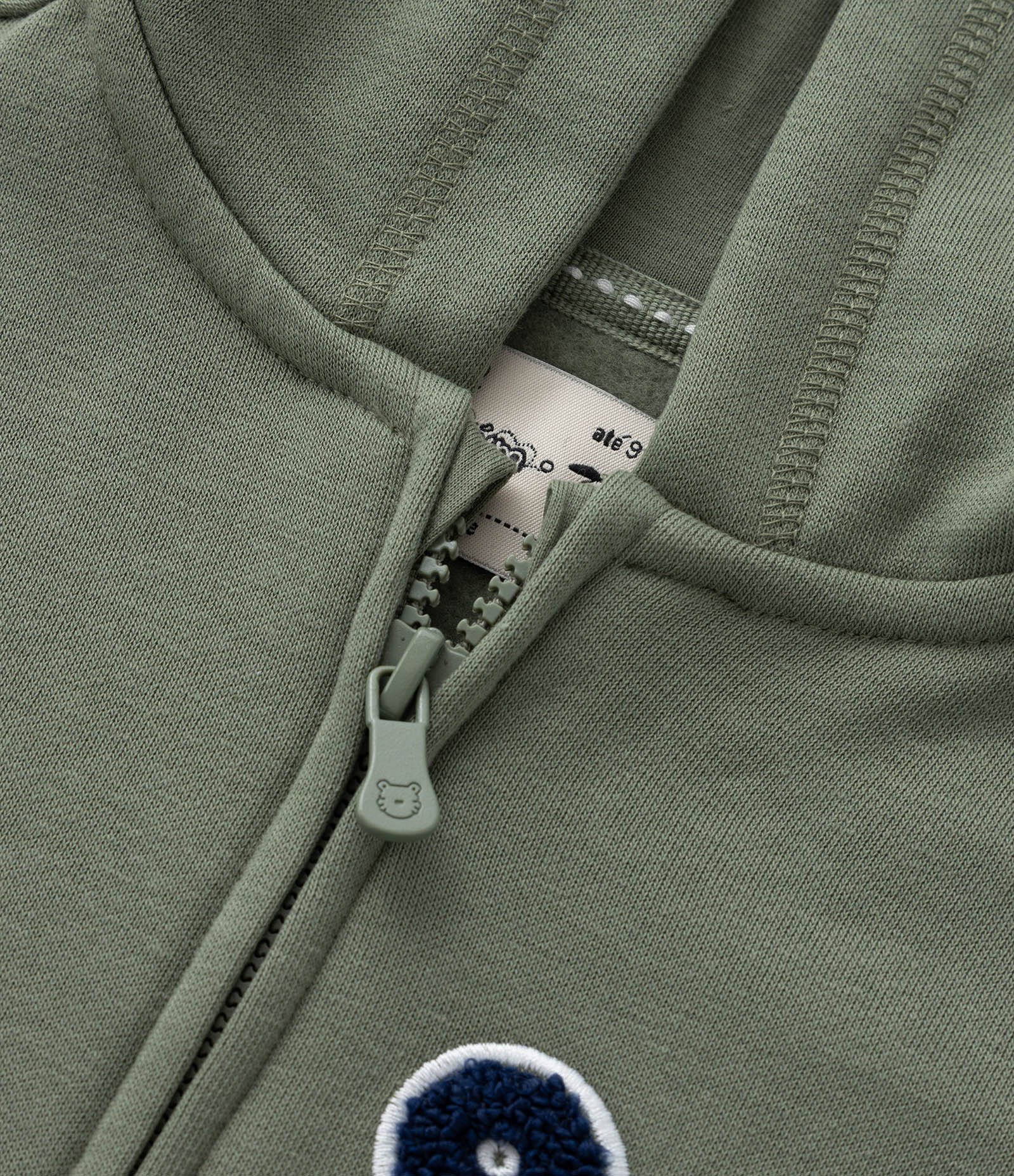 Casaco Infantil Quentinho com Capuz e Bordado 98 - Tam 1 a 6 Anos Verde 5