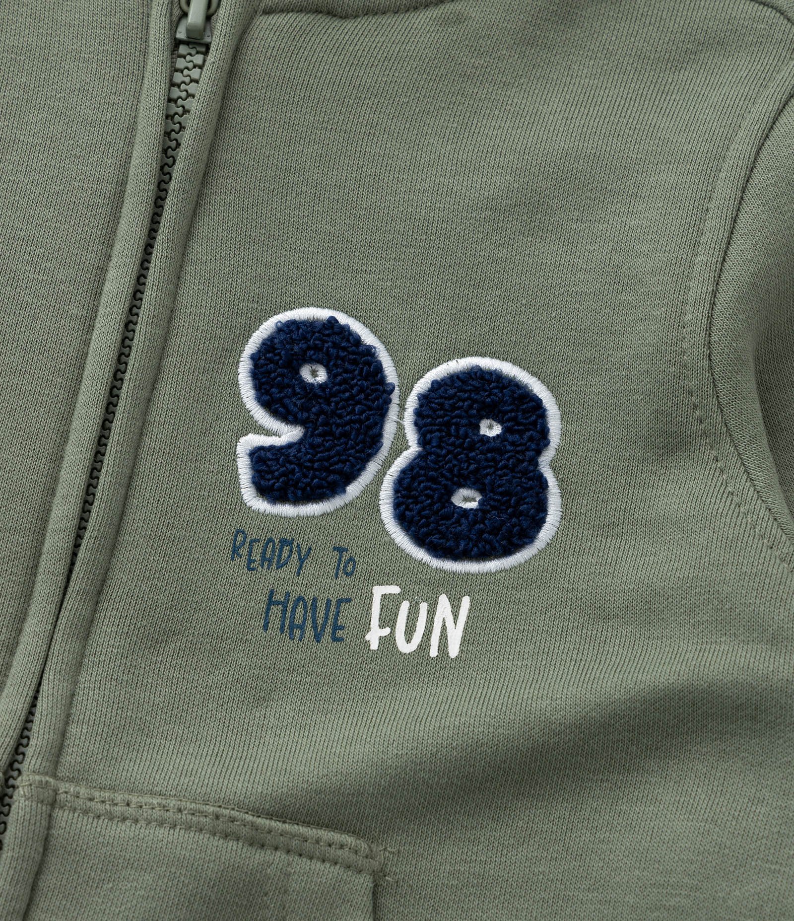 Casaco Infantil Quentinho com Capuz e Bordado 98 - Tam 1 a 6 Anos Verde 7