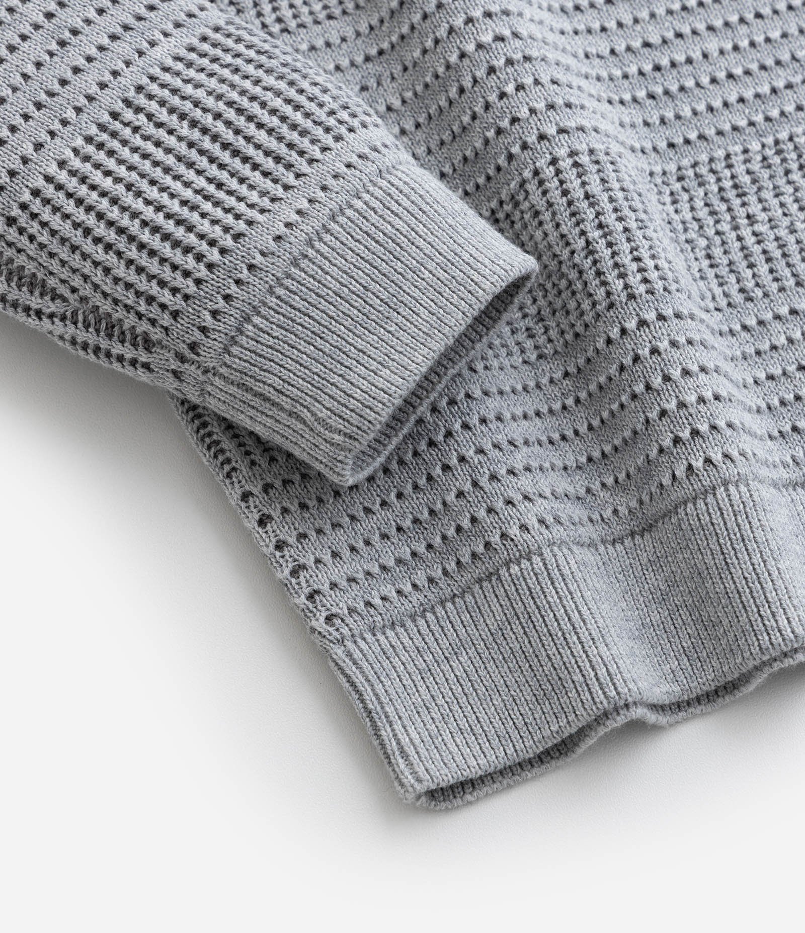 Suéter Infantil em Tricô Texturizado - Tam 1 a 5 Anos Cinza 5