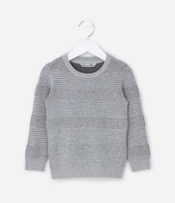 Suéter Infantil em Tricô Texturizado - Tam 1 a 5 Anos