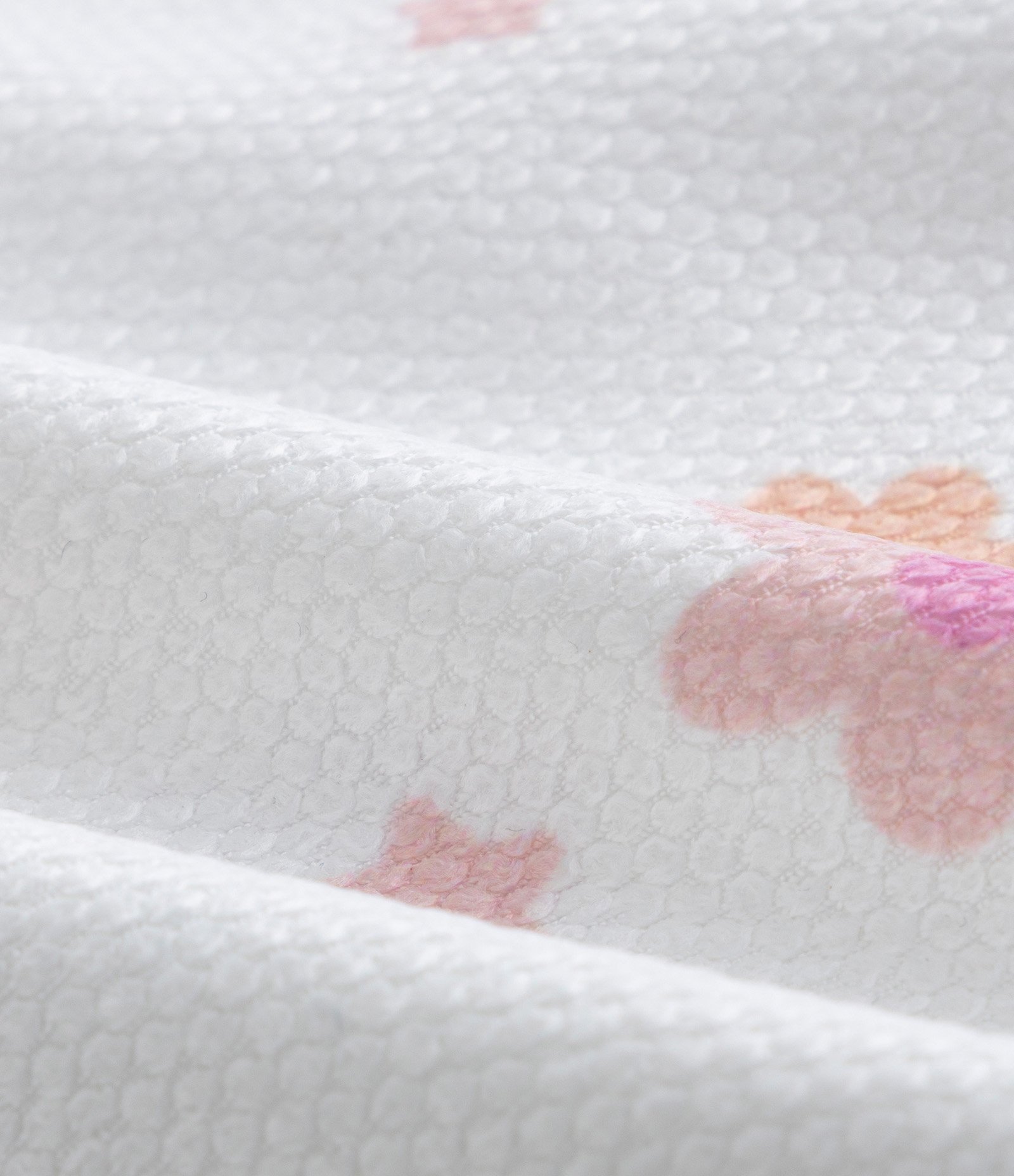 Vestido Infantil com Babadinhos e Estampa Floral - Tam 0 a 18 meses Branco Neve 3