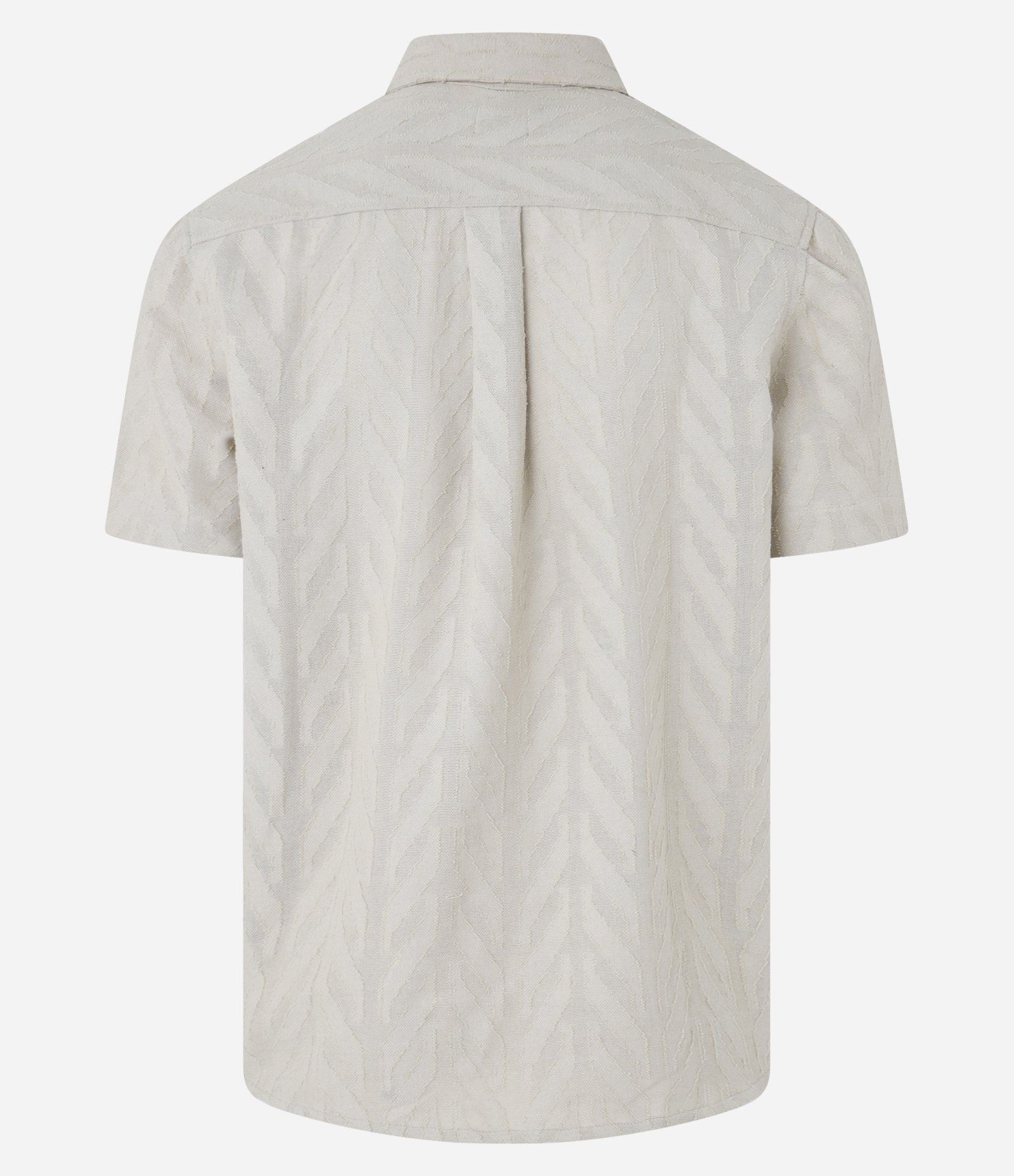 Camisa Regular em Algodão com Textura Jacquard em Revelo Cinza 3