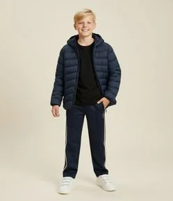 Jaqueta Ultraleve Infantil com Capuz - Tam 5 a 14 Anos