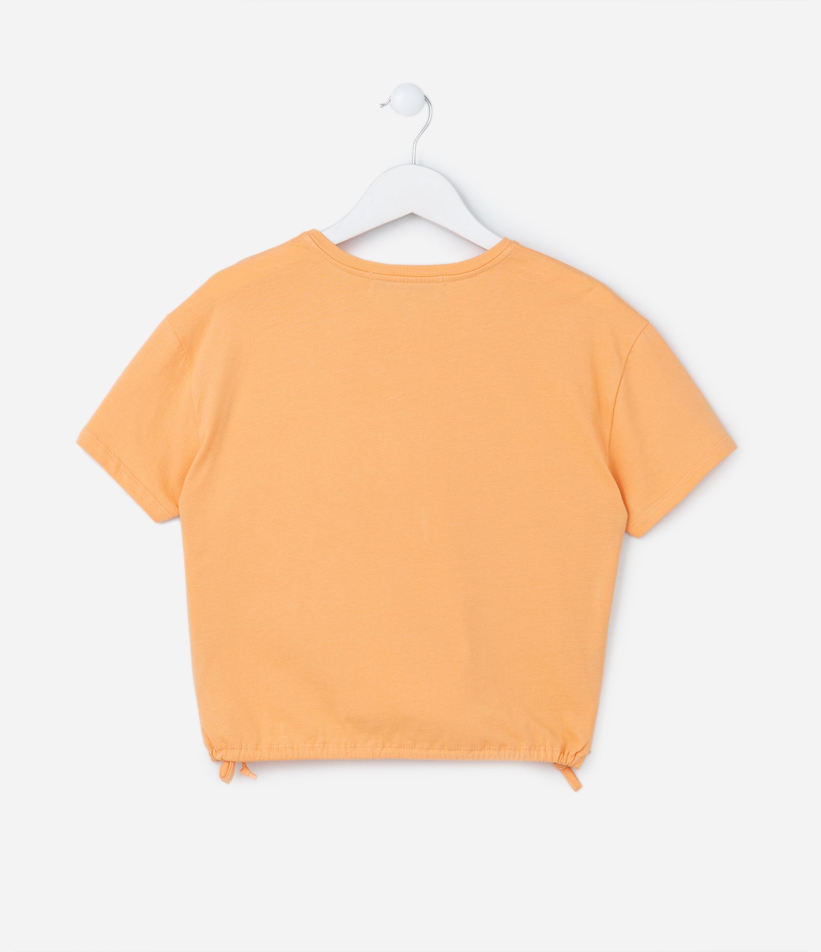 Blusa Curta Infantil com Bordado Ciao - Tam 5 a 14 Anos Laranja 2