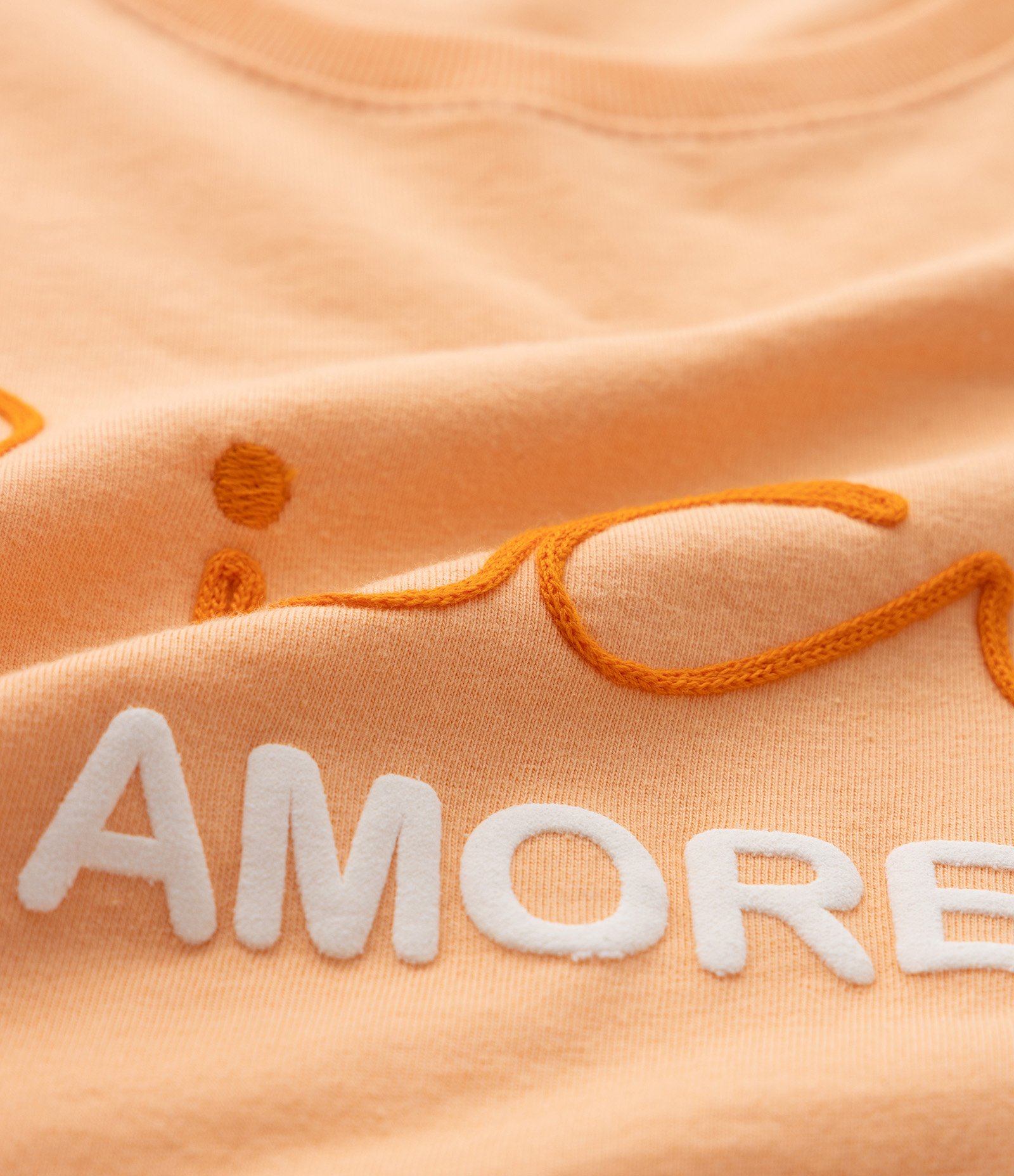 Blusa Curta Infantil com Bordado Ciao - Tam 5 a 14 Anos Laranja 3