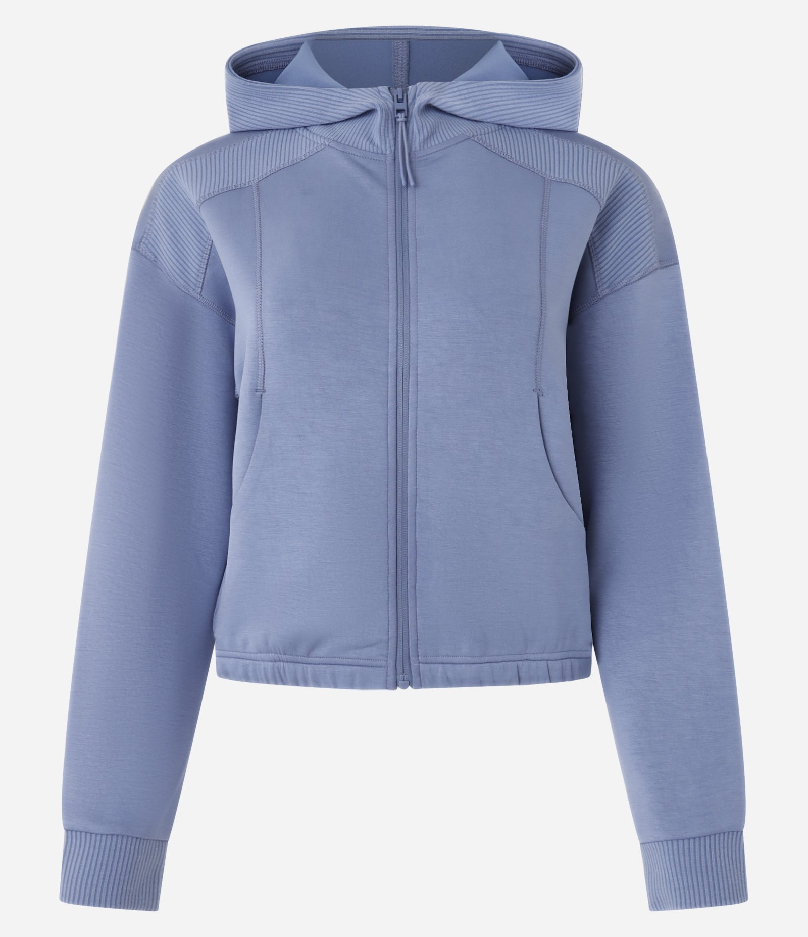 Jaqueta Esportiva em Modal com Capuz e Bolsos Azul 5