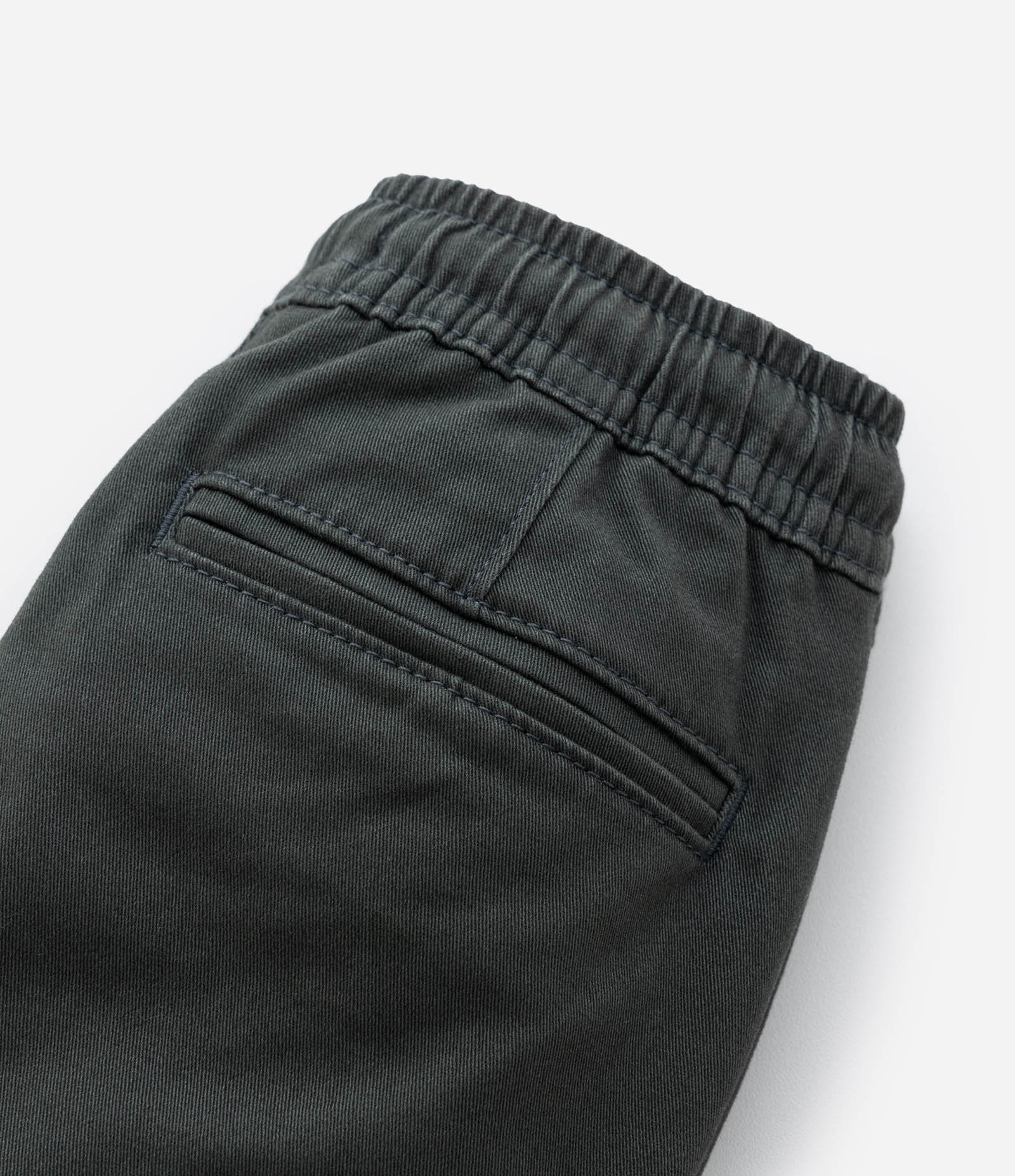 Calça Jogger Infantil em Sarja com Amarração - Tam 5 a 14 Anos Verde 6