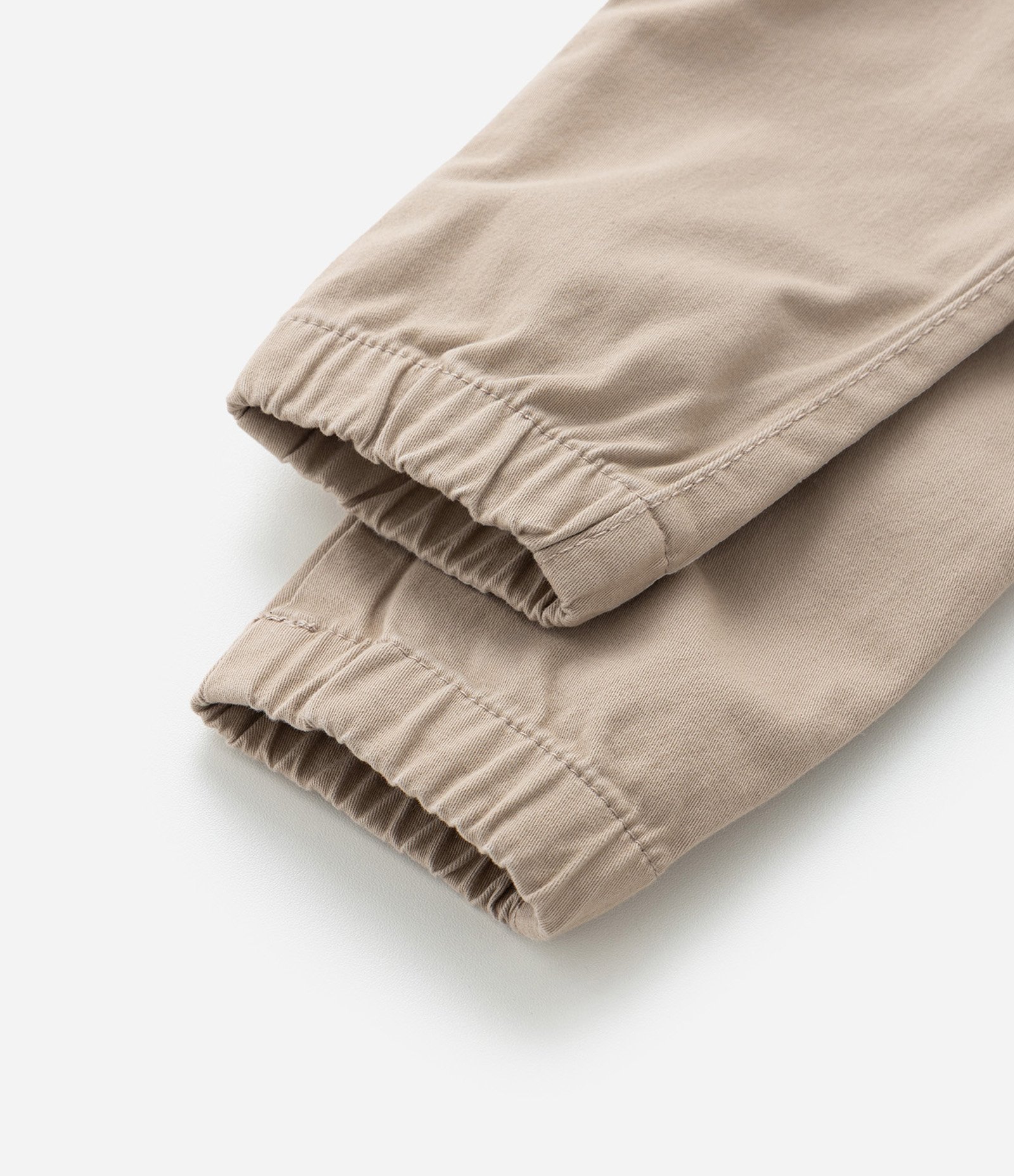 Calça Jogger Infantil em Sarja com Amarração - Tam 5 a 14 Anos Bege 7