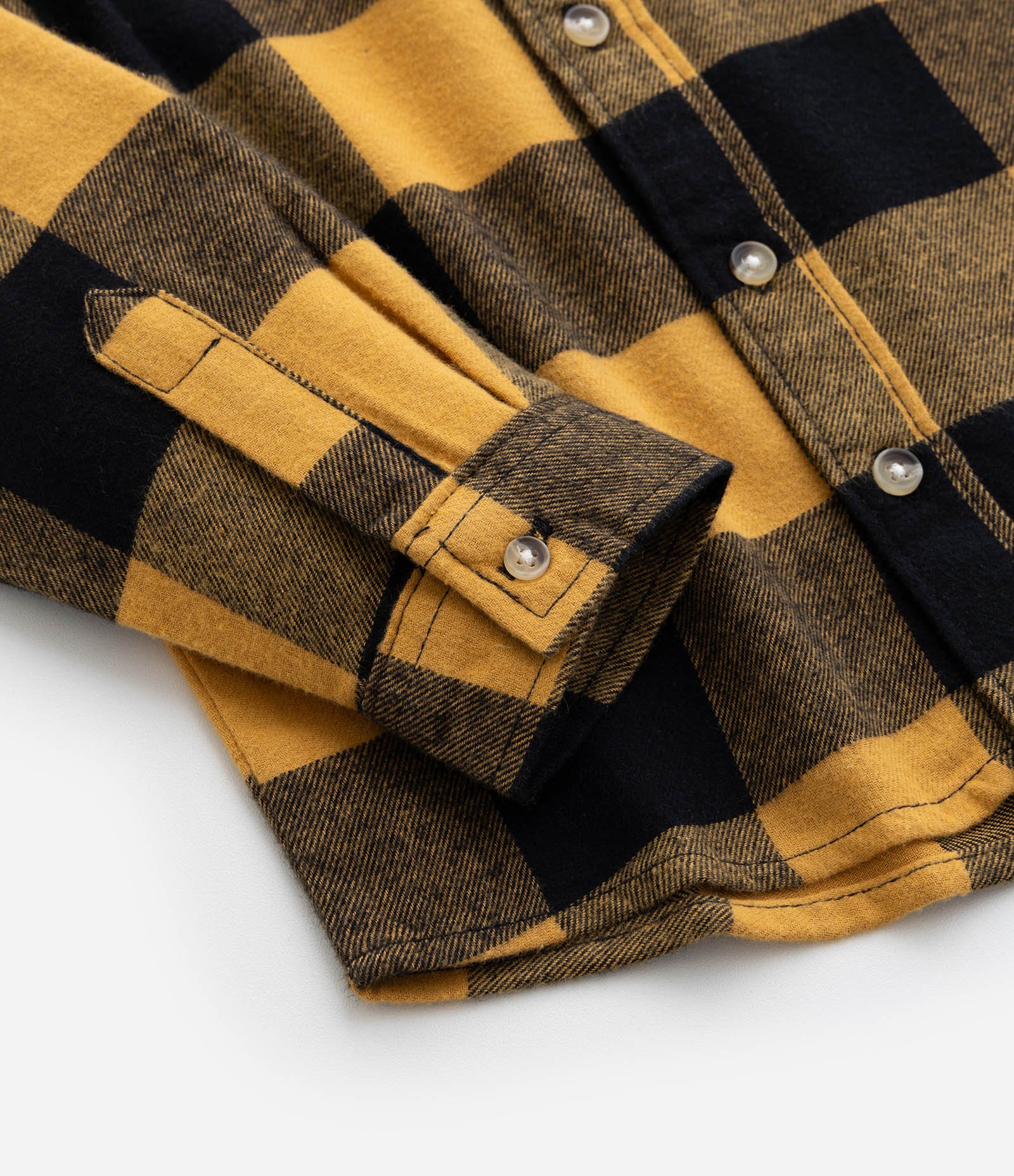 Camisa Infantil em Flanela com Estampa Xadrez - Tam 1 a 6 Anos Amarelo/Preto 4