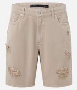 Bermuda Slim Destroyed com Puídos e Bolso