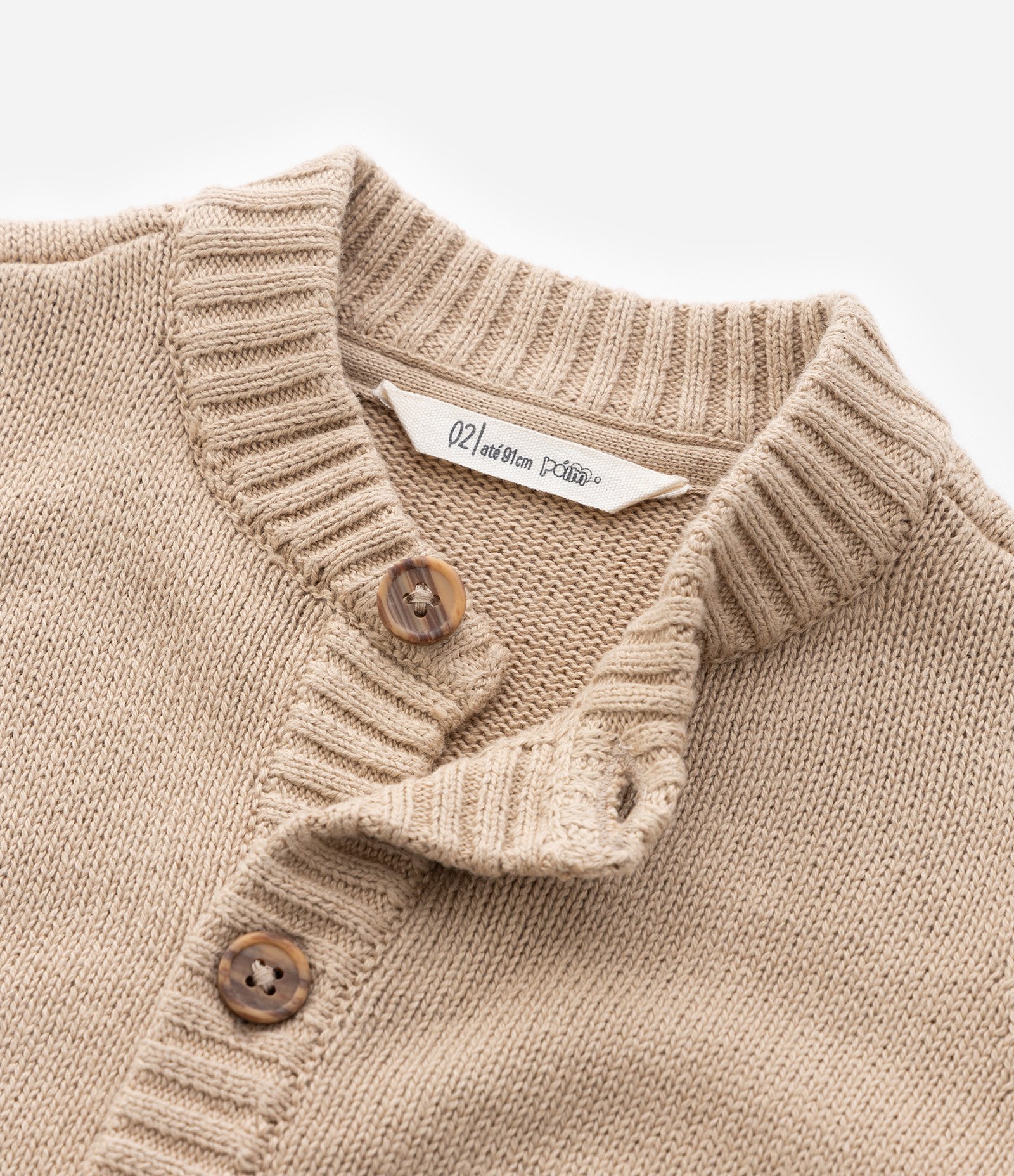 Cardigan Infantil com Bordado de Carros e Bichinhos - Tam 1 a 5 Anos Bege 4