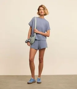 Bermuda Esportiva em Microfibra Canelada