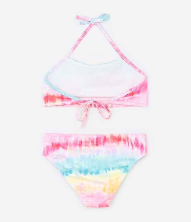 Biquíni Infantil com Proteção UV e Estampa Tie Dye - Tam 4 a 14 Anos
