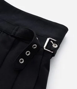 Saia Infantil Plissada com Cinto - Tam 5 a 14 Anos