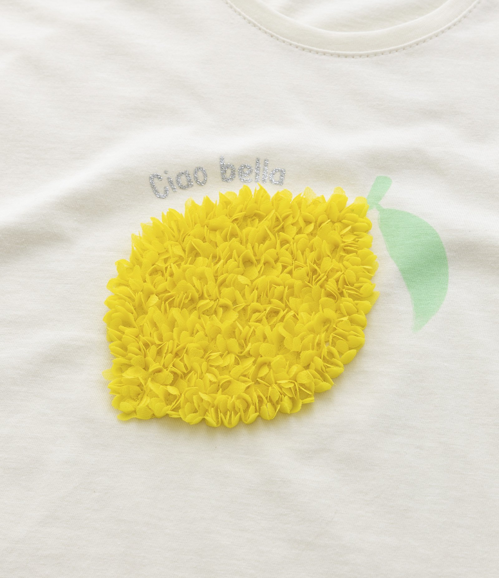 Blusa Curta Infantil com Bordado Limãozinho - Tam 5 a 14 Anos Bege 5