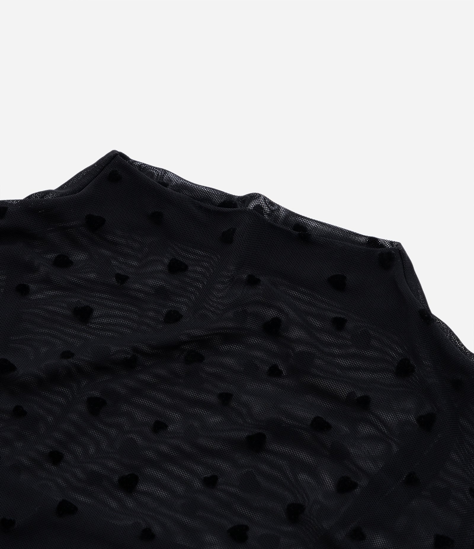 Blusa Infantil em Tule com Sobreposição - Tam 5 a 14 Anos Preto 4