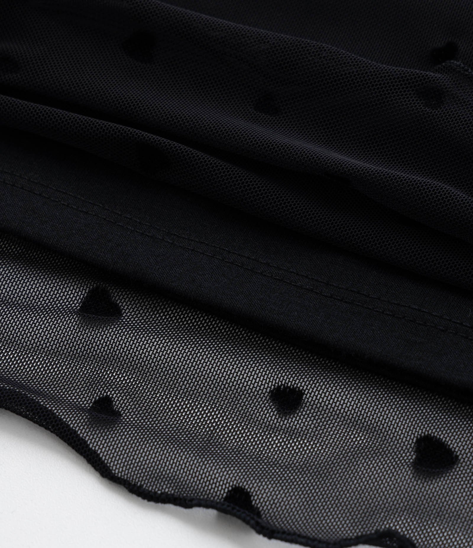 Blusa Infantil em Tule com Sobreposição - Tam 5 a 14 Anos Preto 5