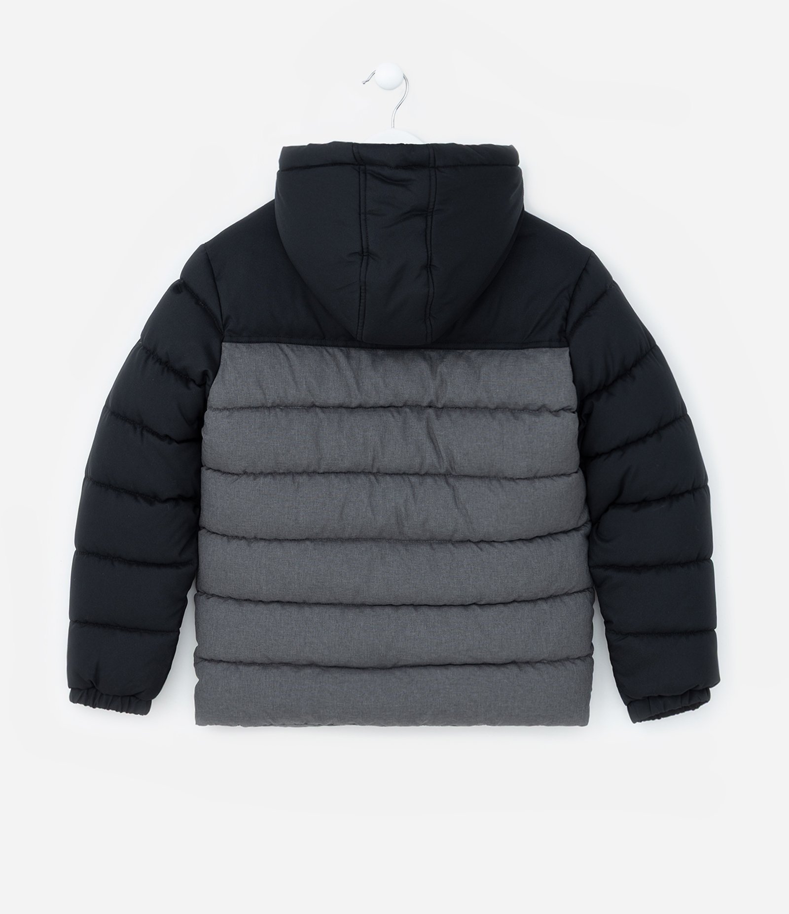 Jaqueta Infantil em Microfibra com Recortes - Tam 5 a 14 Anos Preto/Cinza 2