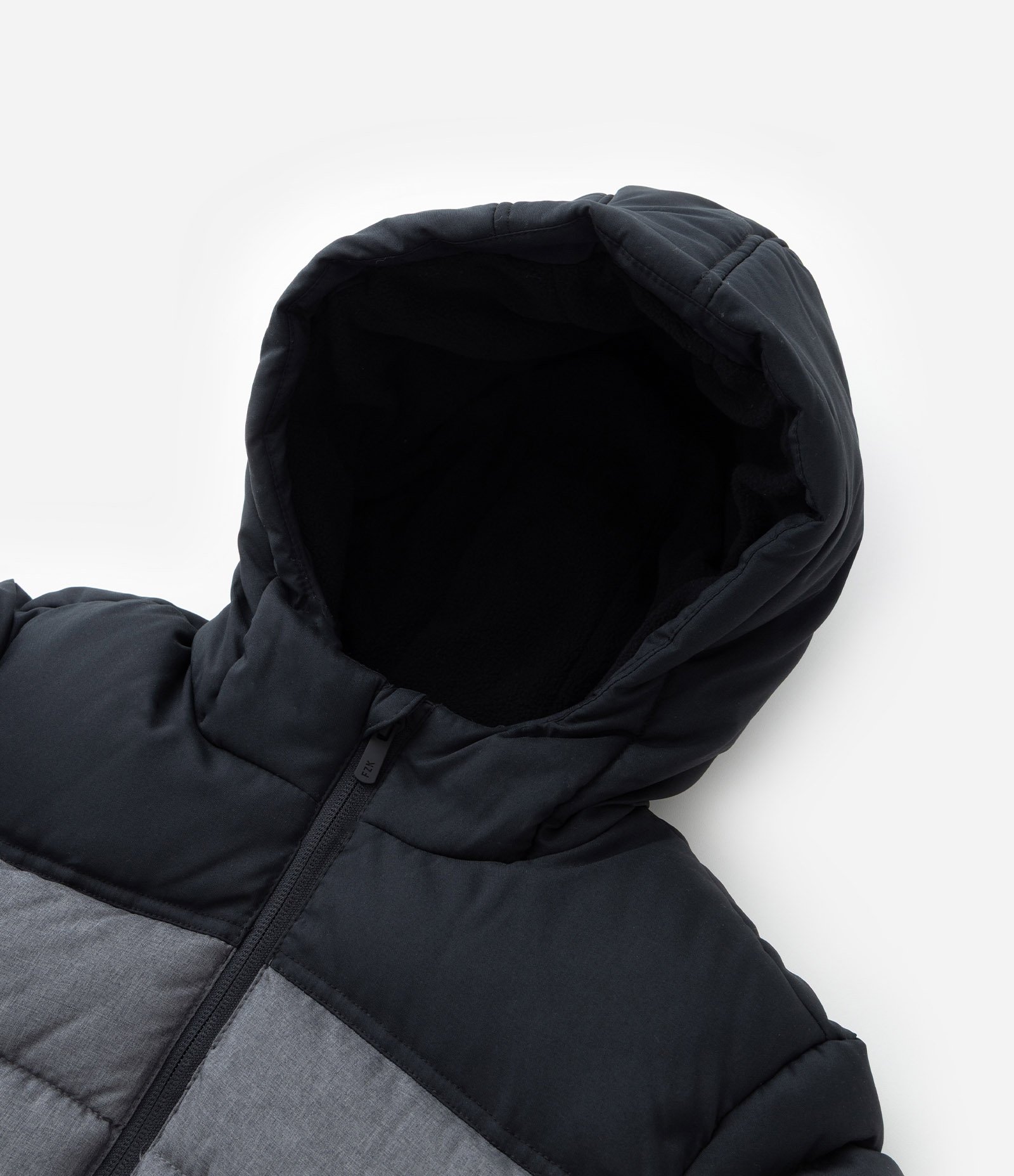 Jaqueta Infantil em Microfibra com Recortes - Tam 5 a 14 Anos Preto/Cinza 4