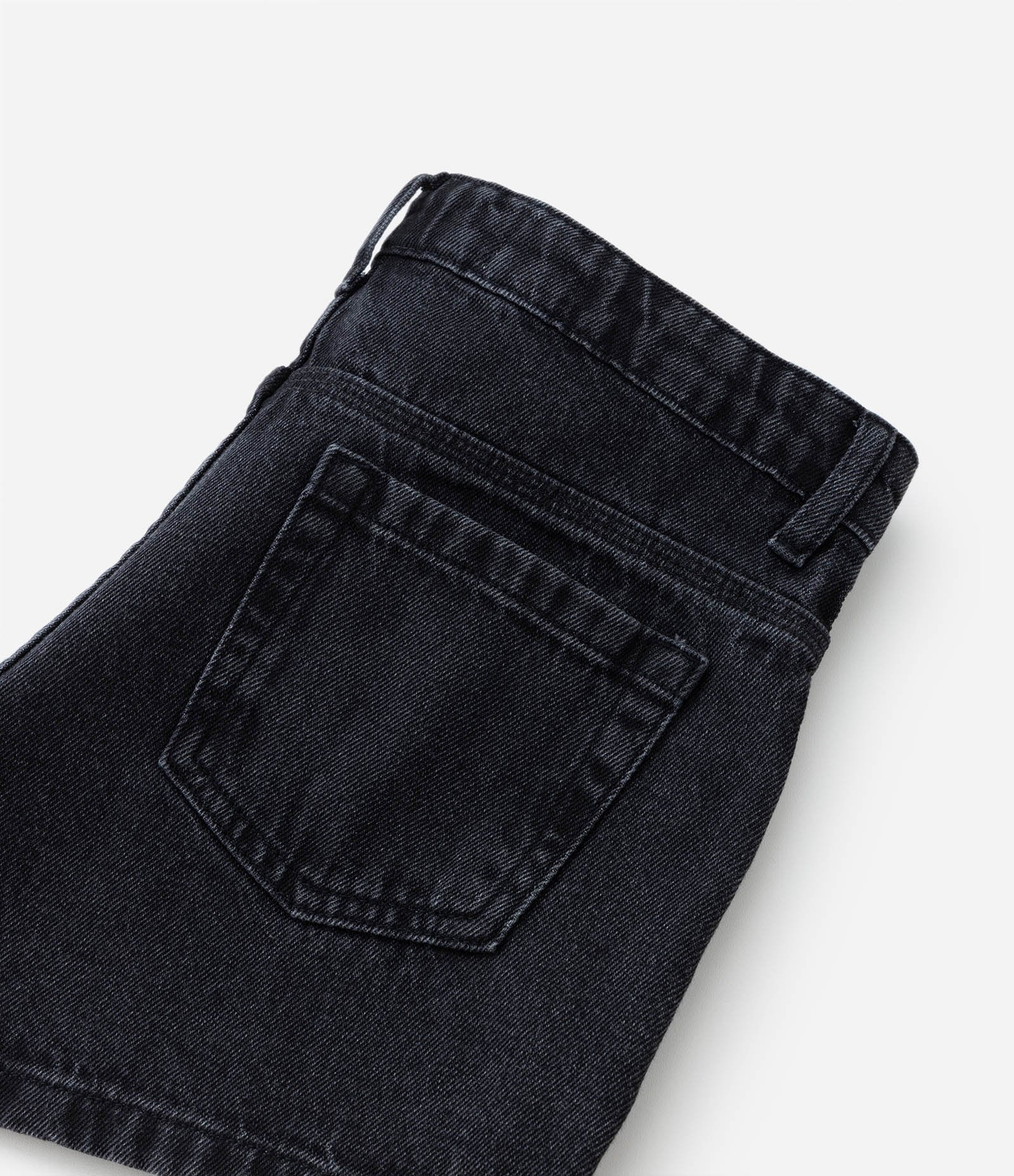 Short Cintura Alta Infantil em Jeans Aplicação de Strass - Tam 5 a 14 Anos Preto 5