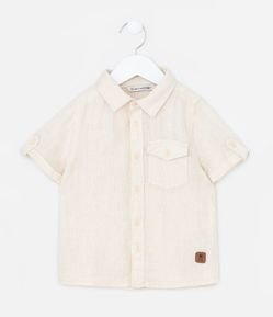 Camisa Infantil em Viscolinho com Bolsinho - Tam 1 a 4 Anos