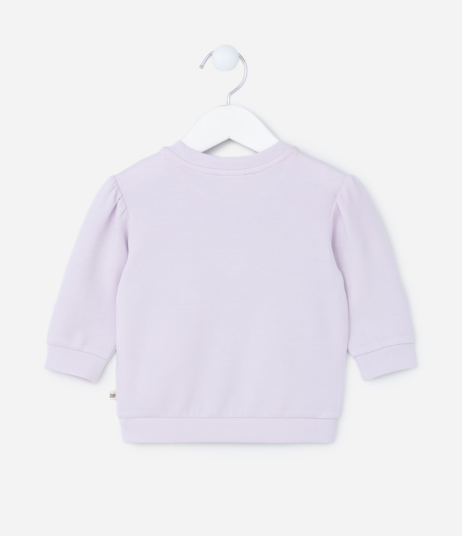 Blusão Infantil em Modal com Estampa Bordada de Coração - Tam 0 a 18 meses Lilás 2