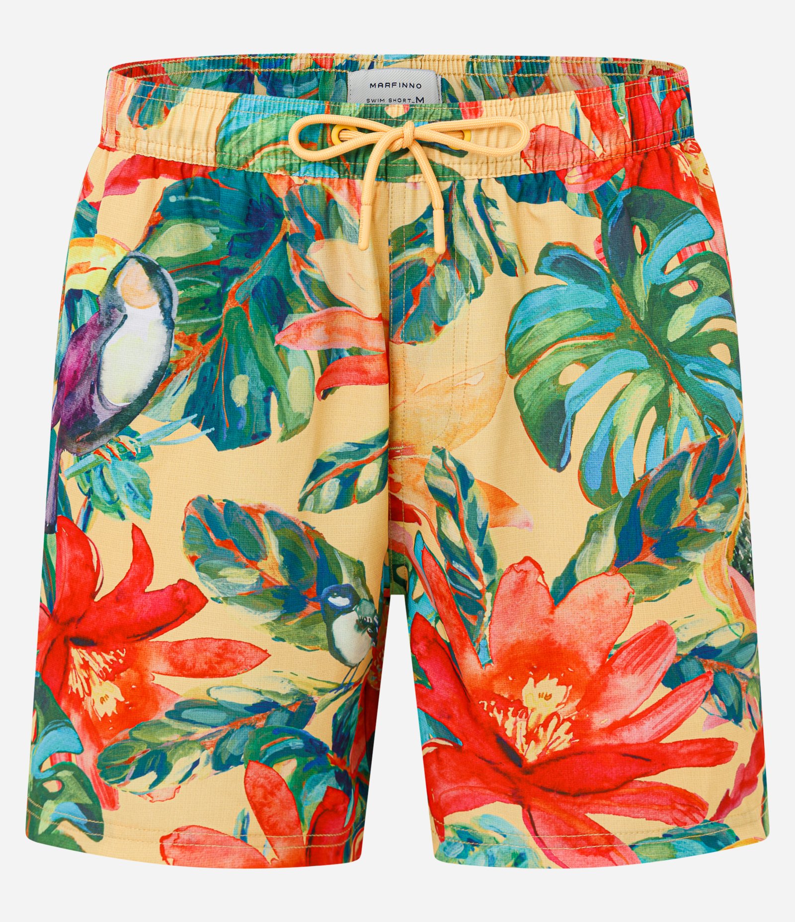 Bermuda em Microfibra com Estampa Floral com Pássaros Multicores 5