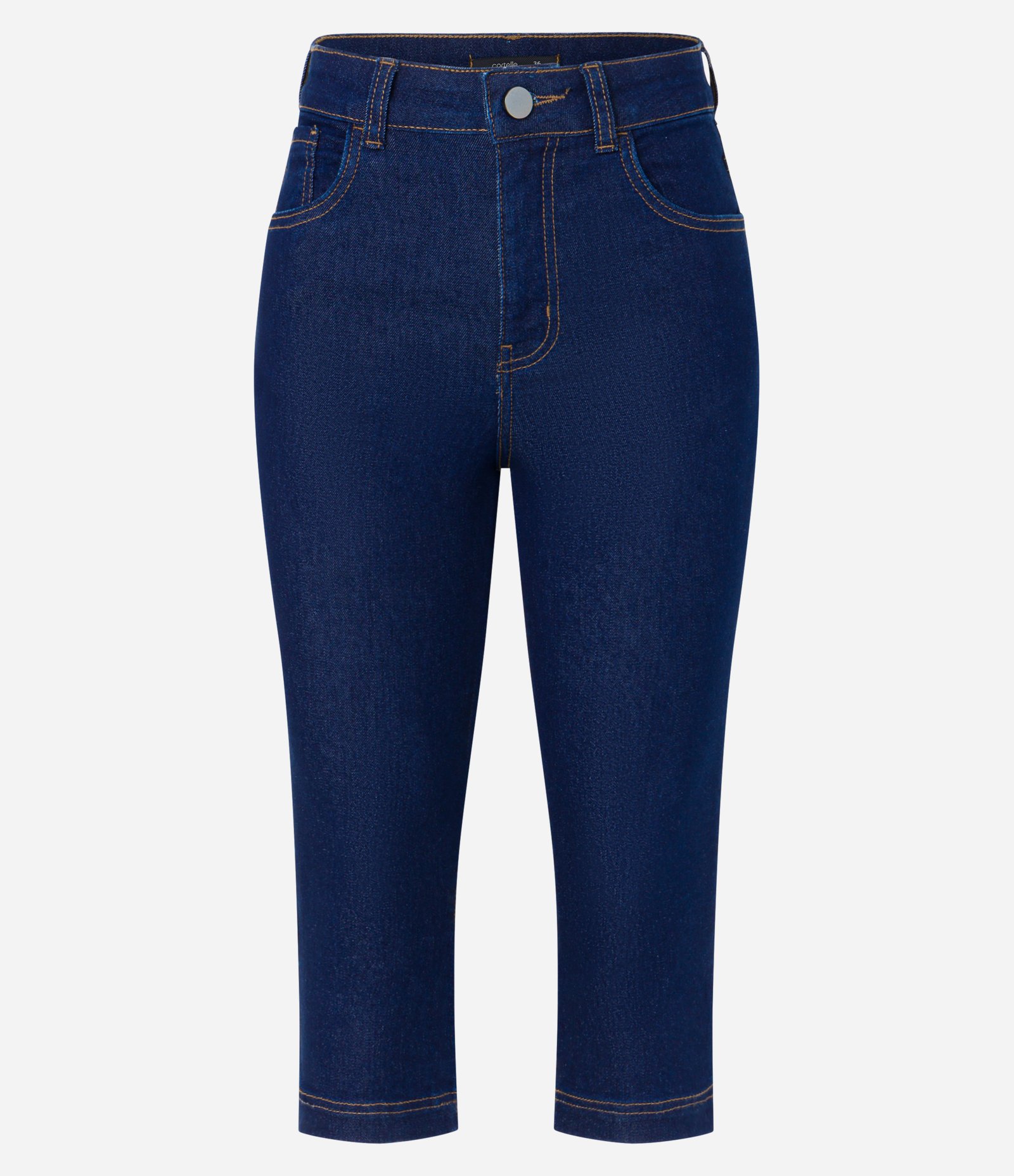 Calça Capri em Jeans com Elastano Azul 5