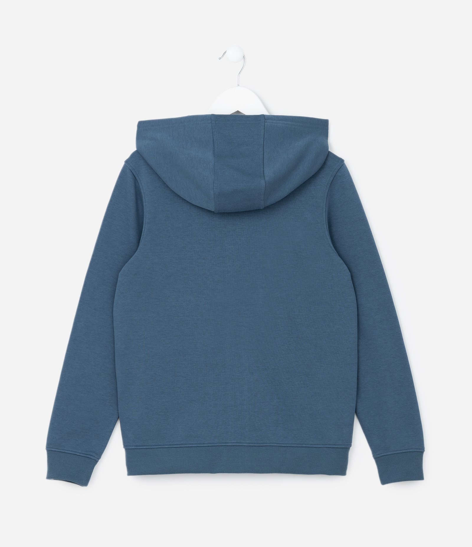 Jaqueta Infantil em Moletom com Patch e Capuz - Tam 5 a 14 anos Azul 2