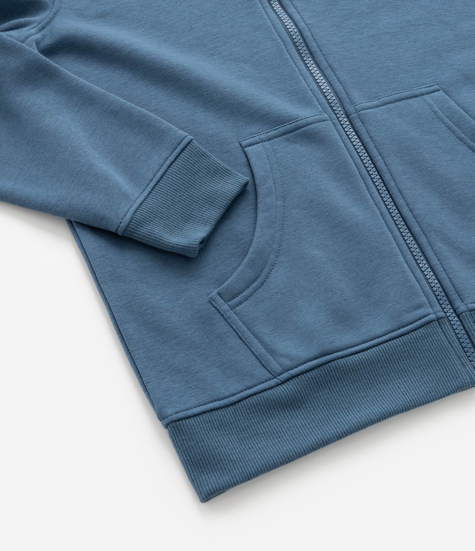 Jaqueta Infantil em Moletom com Patch e Capuz - Tam 5 a 14 anos Azul 4