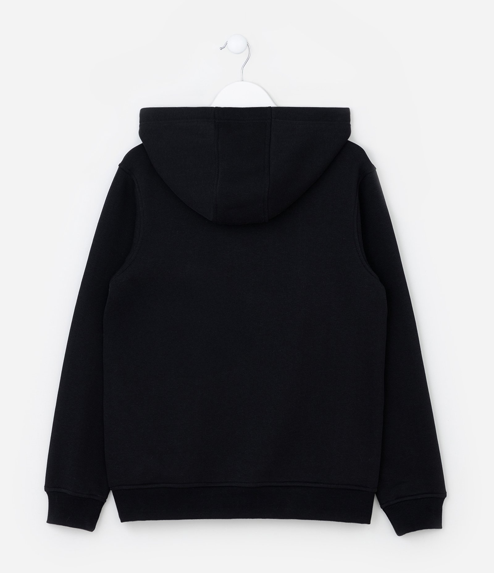 Casaco Infantil Quentinho com Detalhe de Etiqueta no Peito - Tam 5 a 14 Anos Preto 2