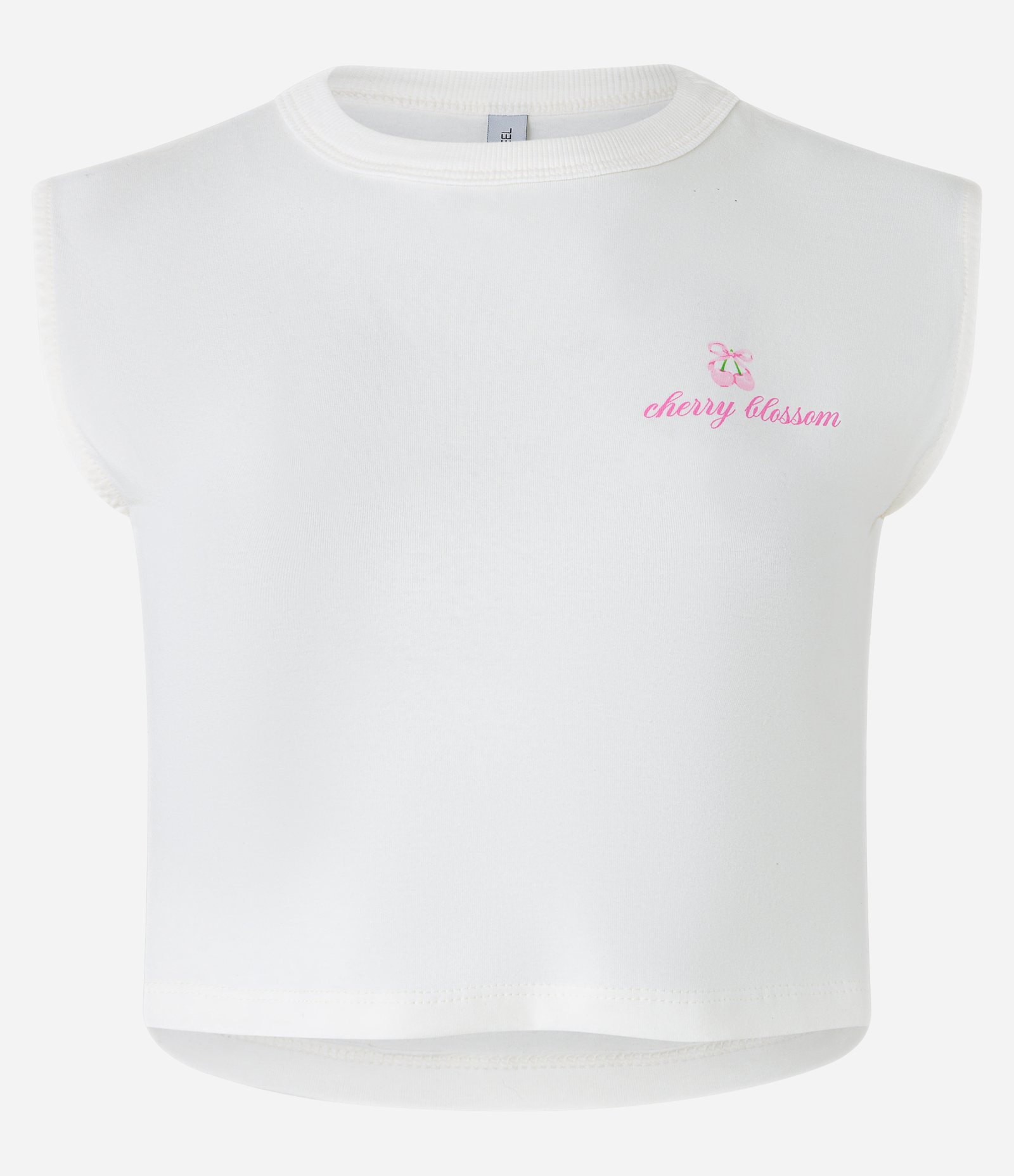 Blusa em Algodão com Estampa Lettering Cherry Blossom Branco 4