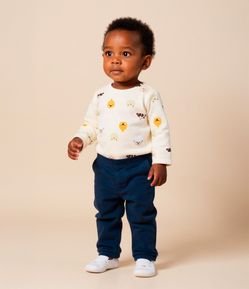 Conjunto Infantil em Suedine com Bordado de Ovelhinha - Tam RN a 18 meses