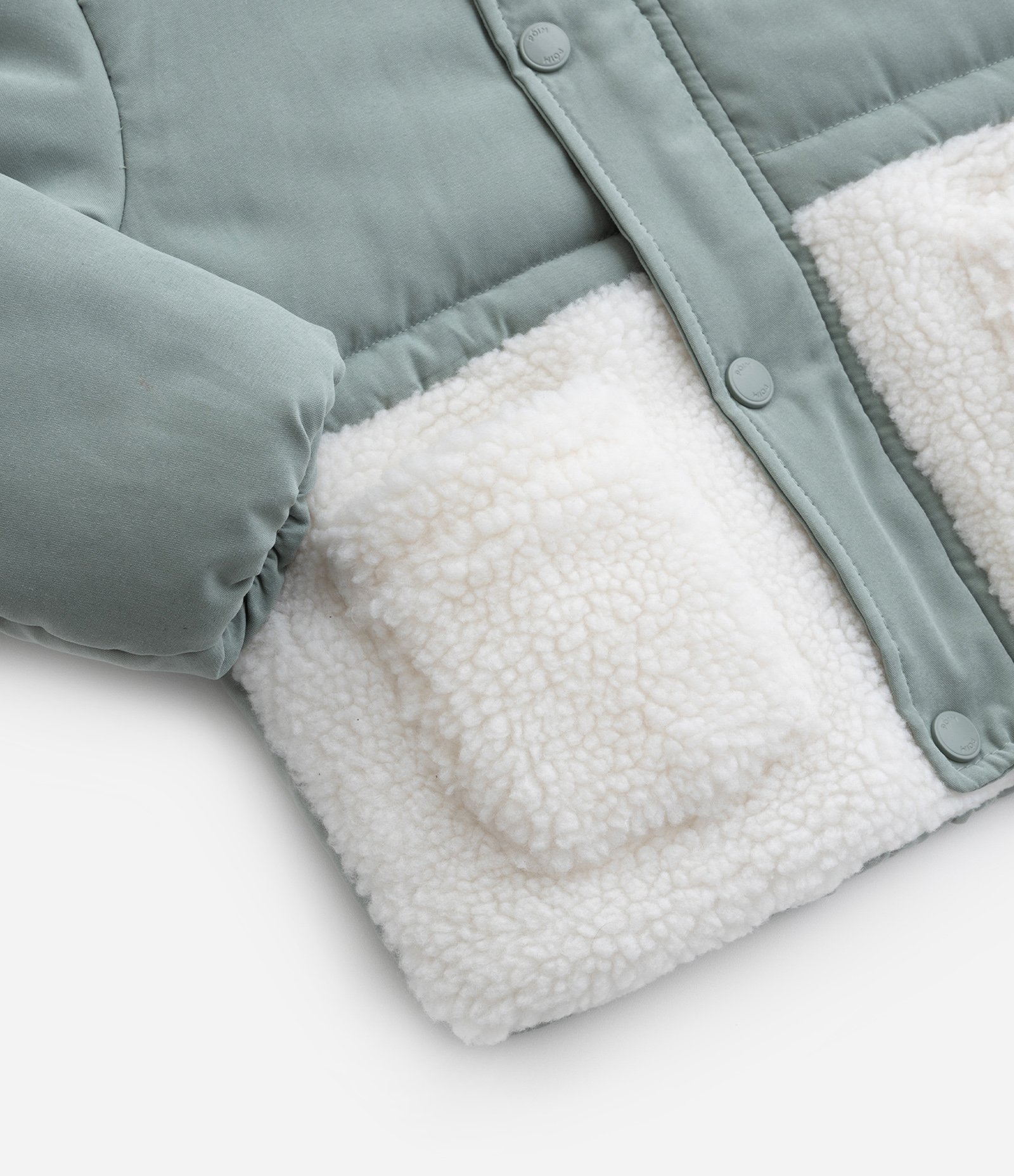 Jaqueta Infantil em Sherpa com Bolsinhos - Tam 2 a 5 Anos Verde 8